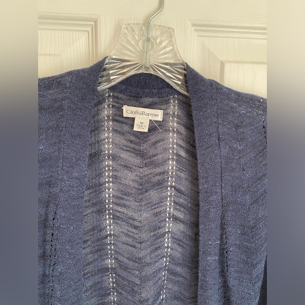 Christopher and banks Navy Open-Front Sweater - Picture 3 of 4
